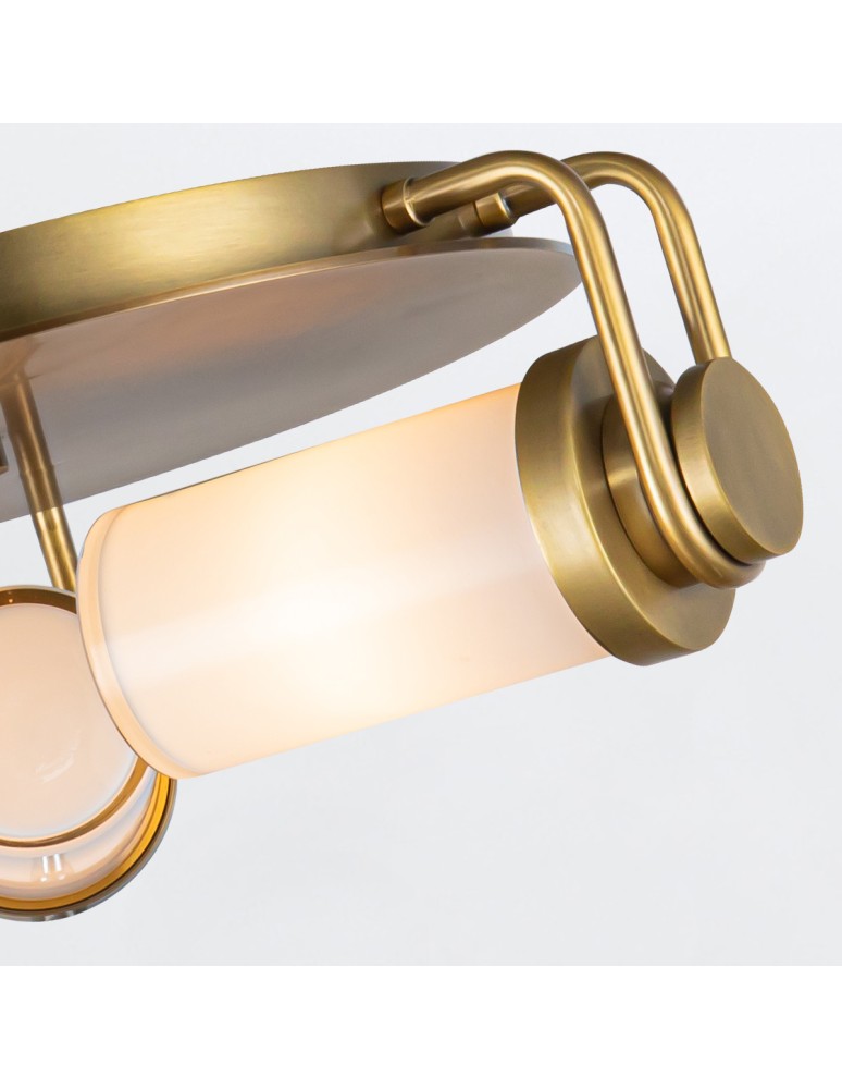 Quintiesse Plafon Wynwood 3 źródła światła Vintage mosiądz Elstead Lighting QN-WYNWOOD-F-VBS