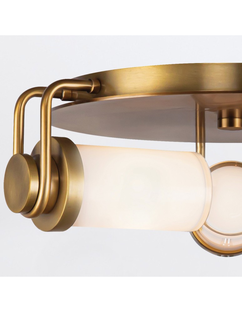 Quintiesse Plafon Wynwood 3 źródła światła Vintage mosiądz Elstead Lighting QN-WYNWOOD-F-VBS