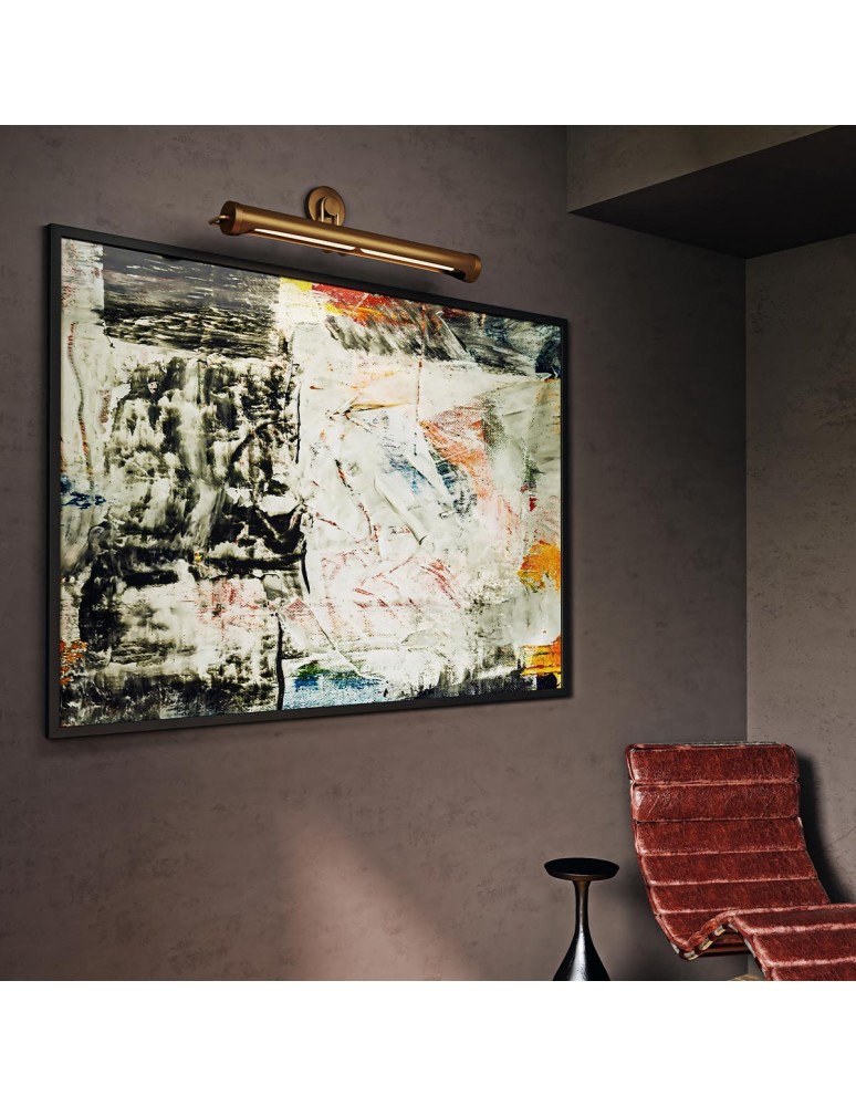 Quintiesse Duża obrazówka Wynwood 2 źródła światła Vintage mosiądz Elstead Lighting QN-WYNWOOD-PL-L-VBS