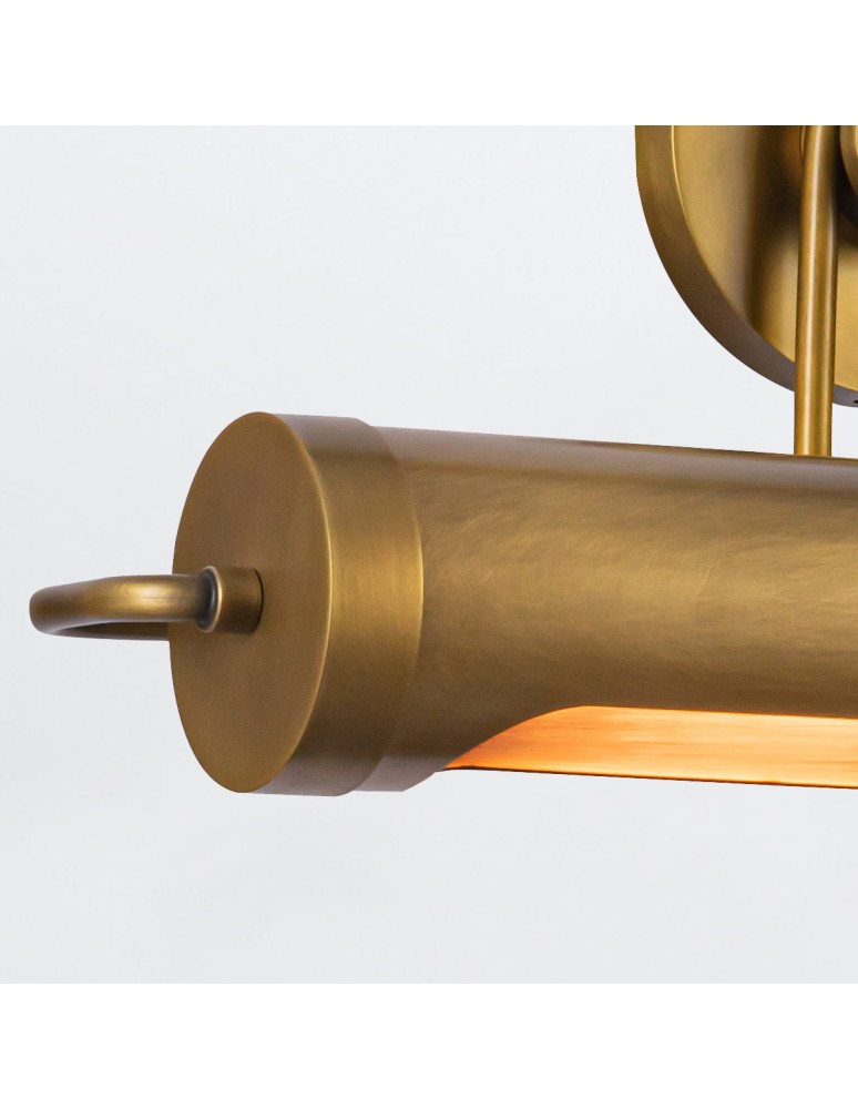 Quintiesse Średnia obrazówka Wynwood 2 źródła światła Vintage mosiądz Elstead Lighting QN-WYNWOOD-PL-M-VBS