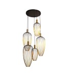 Lucide AURELIE Lampa wisząca – Złota – 5xGU10 (MR11) – 25W – Metal 21442/15/10