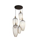 Lucide AURELIE Lampa wisząca – Złota – 5xGU10 (MR11) – 25W – Metal 21442/15/10