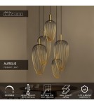 Lucide AURELIE Lampa wisząca – Złota – 5xGU10 (MR11) – 25W – Metal 21442/15/10