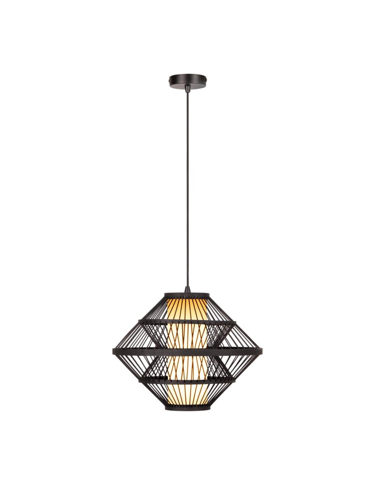 Lucide PASQUINO Lampa wisząca – Czarna – D40 – 1xE27 – 40W – Sklejka 21445/40/30