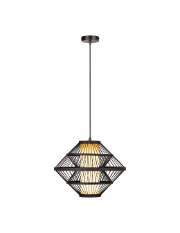 Lucide PASQUINO Lampa wisząca – Czarna – D40 – 1xE27 – 40W – Sklejka 21445/40/30 - product 2