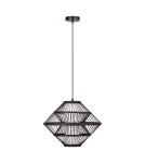 Lucide PASQUINO Lampa wisząca – Czarna – D40 – 1xE27 – 40W – Sklejka 21445/40/30