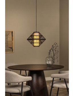Lucide PASQUINO Lampa wisząca – Czarna – D40 – 1xE27 – 40W – Sklejka 21445/40/30