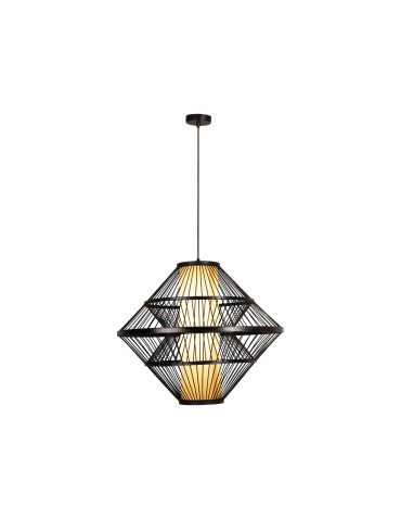Lucide PASQUINO Lampa wisząca – Czarna – D60 – 1xE27 – 40W – Sklejka 21445/60/30 - product 2
