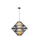 Lucide PASQUINO Lampa wisząca – Czarna – D60 – 1xE27 – 40W – Sklejka 21445/60/30