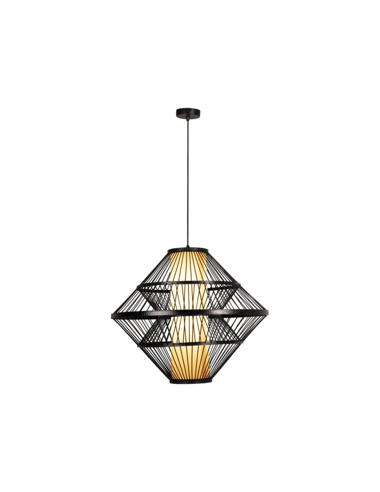 Lucide PASQUINO Lampa wisząca – Czarna – D60 – 1xE27 – 40W – Sklejka 21445/60/30