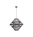 Lucide PASQUINO Lampa wisząca – Czarna – D60 – 1xE27 – 40W – Sklejka 21445/60/30