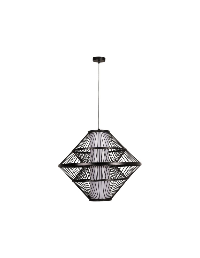 Lucide PASQUINO Lampa wisząca – Czarna – D60 – 1xE27 – 40W – Sklejka 21445/60/30