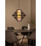 Lucide PASQUINO Lampa wisząca – Czarna – D60 – 1xE27 – 40W – Sklejka 21445/60/30