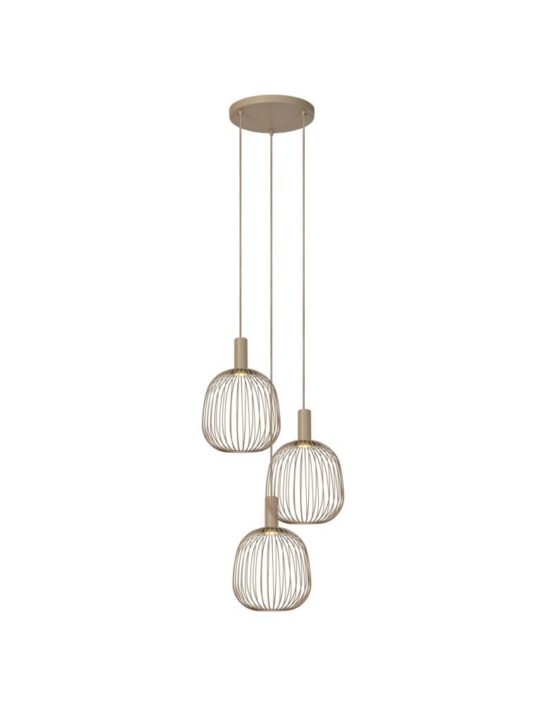 Lucide ESTEREL Lampa wisząca – Taupe – 3xGU10 (MR11) – 25W 21446/13/41