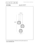 Lucide ESTEREL Lampa wisząca – Taupe – 3xGU10 (MR11) – 25W 21446/13/41