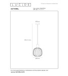 Lucide ESTEREL Lampa wisząca – Taupe – D25 – 1xGU10 (MR11) – 25W 21446/25/41