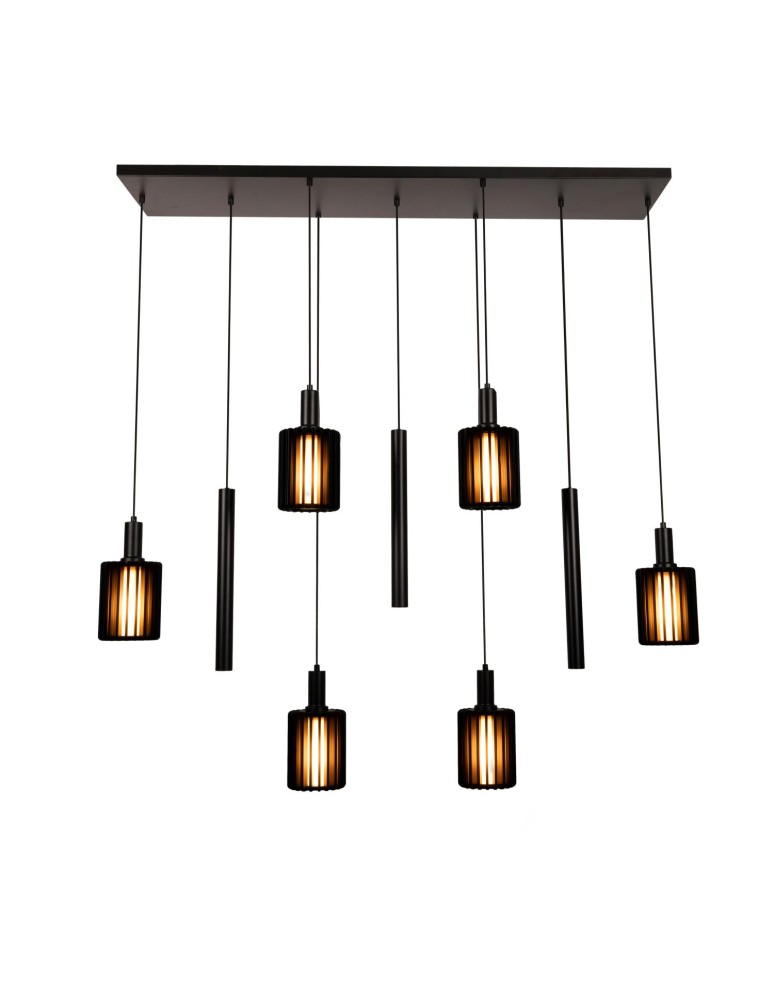 Lucide LAMBRES to elegancka lampa wisząca z trzema punktami świetlnymi, która stanowi wyrazisty element dekoracyjny nowoczesn