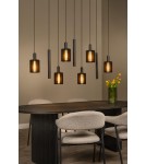 Lucide LAMBRES to elegancka lampa wisząca z trzema punktami świetlnymi, która stanowi wyrazisty element dekoracyjny nowoczesn