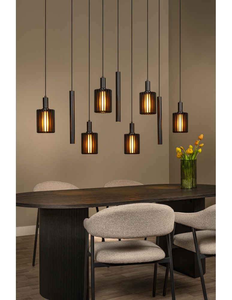 Lucide LAMBRES to elegancka lampa wisząca z trzema punktami świetlnymi, która stanowi wyrazisty element dekoracyjny nowoczesn