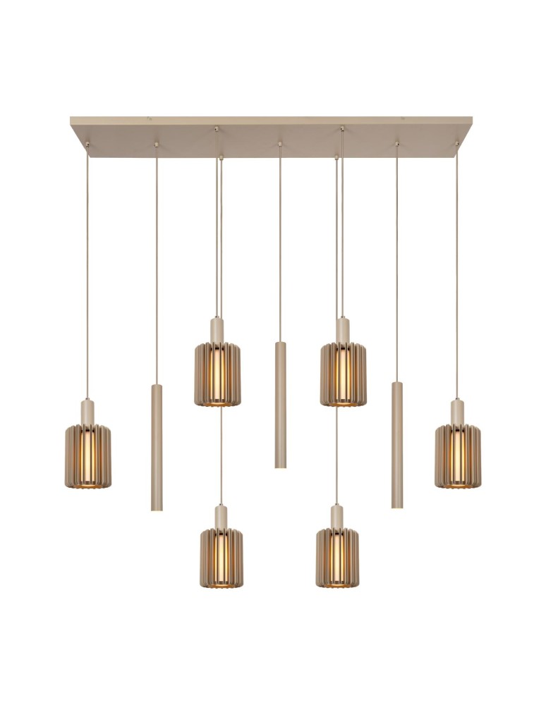 Lucide LAMBRES to elegancka lampa wisząca z trzema punktami świetlnymi, która stanowi wyrazisty element dekoracyjny nowoczesn