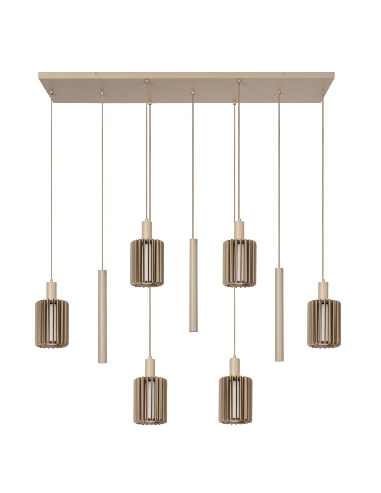 Lucide LAMBRES to elegancka lampa wisząca z trzema punktami świetlnymi, która stanowi wyrazisty element dekoracyjny nowoczesn