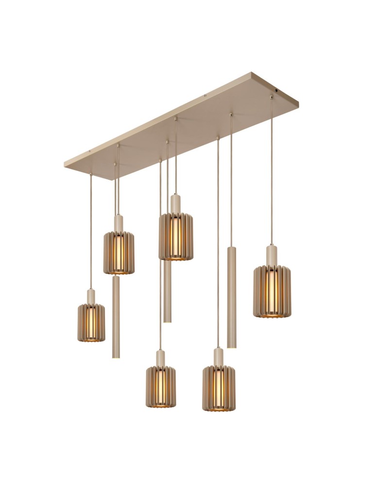 Lucide LAMBRES to elegancka lampa wisząca z trzema punktami świetlnymi, która stanowi wyrazisty element dekoracyjny nowoczesn