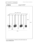 Lucide LAMBRES to elegancka lampa wisząca z trzema punktami świetlnymi, która stanowi wyrazisty element dekoracyjny nowoczesn
