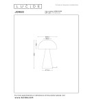 Lucide JORGO Lampa stołowa – Terakota – D20 – 1xE27 – 40W – Metal 65500/01/55