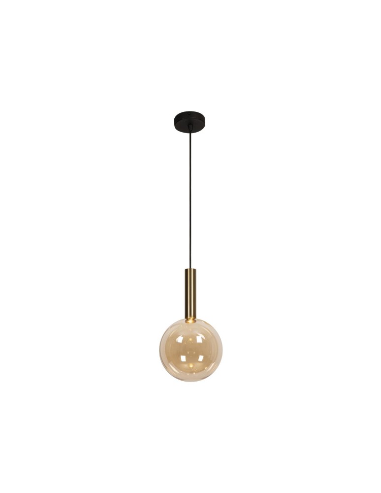 Lucide JOSIANE Lampa wisząca – Bursztynowa – D18 – 1xG9 – 40W – Szkło 21441/01/62