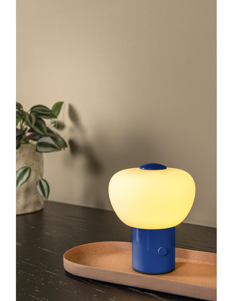Lucide GUSTAV Lampa stołowa – Niebieska – D8 – LED ściemnialna – 0,8W – 2700K 44521/01/35