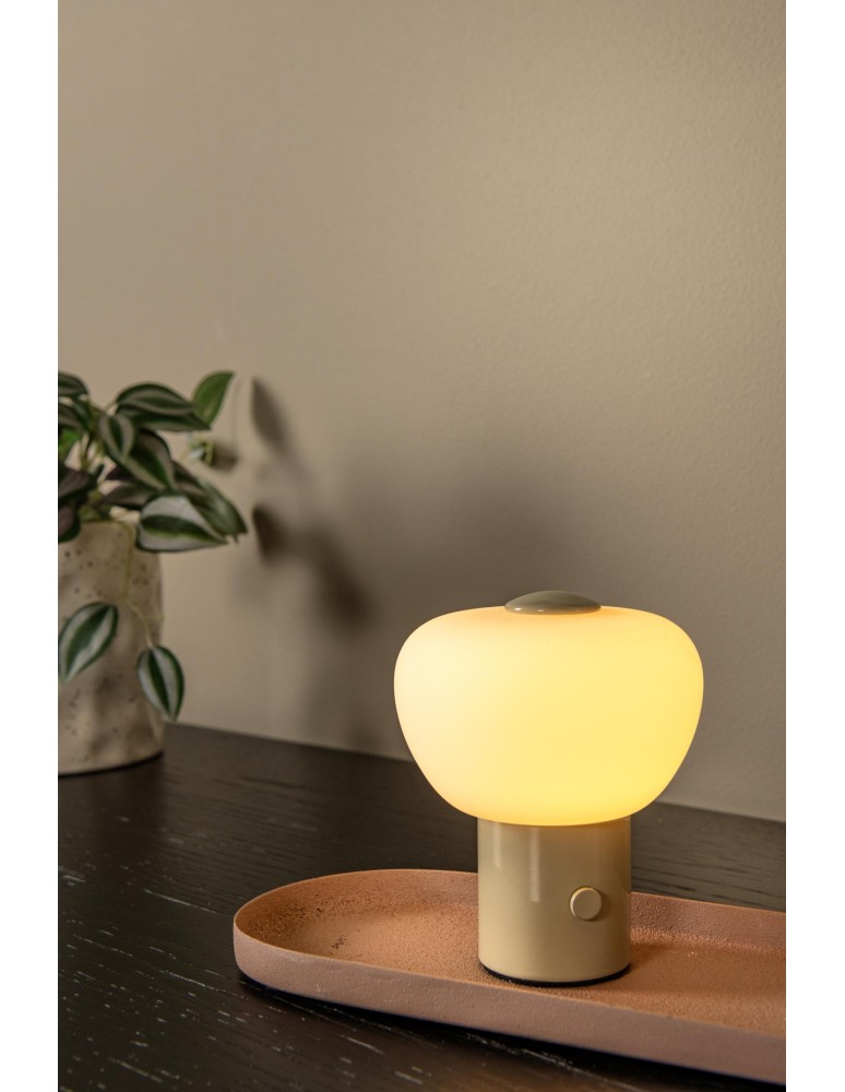 Lucide GUSTAV Lampa stołowa – Kremowa – D8 – LED ściemnialna – 0,8W – 2700K 44521/01/38