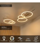 Lucide NICOLA Plafon – Taupe – LED – 37W – 2700K/4000K 53113/36/41