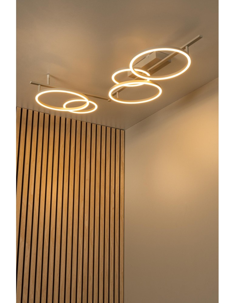 Lucide NICOLA Plafon – Taupe – LED – 37W – 2700K/4000K 53113/36/41