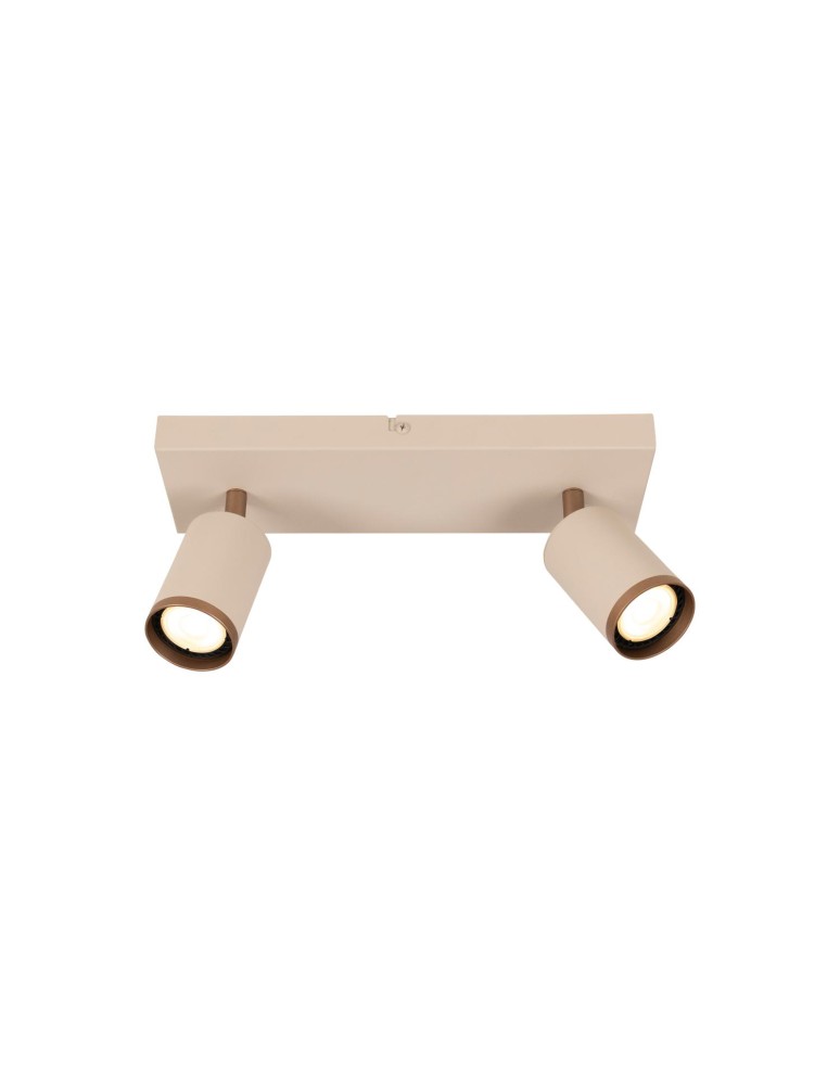Lucide REGINA Spot sufitowy – Taupe – 2xGU10 – 50W – Aluminium 53914/02/41