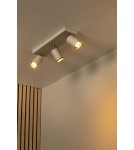 Lucide REGINA Spot sufitowy – Taupe – 3xGU10 – 50W – Aluminium 53914/03/41