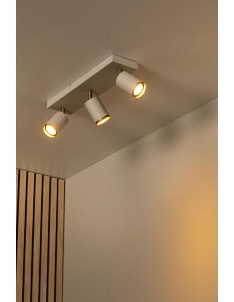 Lucide REGINA Spot sufitowy – Taupe – 3xGU10 – 50W – Aluminium 53914/03/41