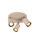 Lucide REGINA Spot sufitowy – Taupe – D21 – 3xGU10 – 50W – Aluminium 53914/13/41