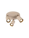 View Lucide REGINA Spot sufitowy – Taupe – D21 – 3xGU10 – 50W – Aluminium 53914/13/41