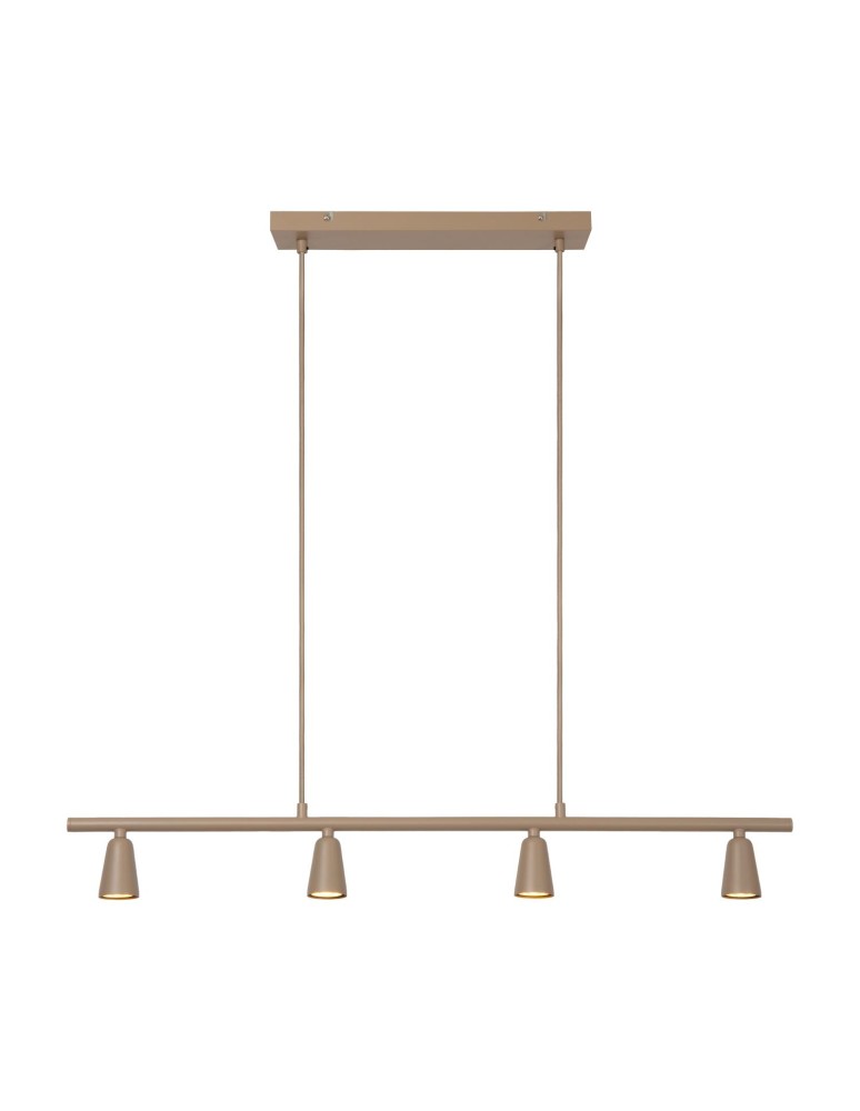 Lucide TIANA Lampa wisząca – Taupe – 4xGU10 – 25W – Metal 65401/04/41