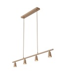 Lucide TIANA Lampa wisząca – Taupe – 4xGU10 – 25W – Metal 65401/04/41