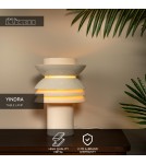 Lucide YINDRA Lampa stołowa – Kremowa – D17,5 – 1xE27 – 40W – Metal 65503/01/38