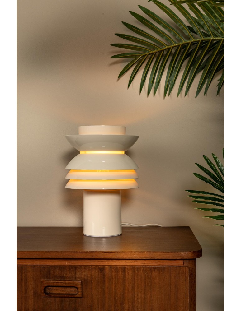 Lucide YINDRA Lampa stołowa – Kremowa – D17,5 – 1xE27 – 40W – Metal 65503/01/38