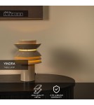 Lucide YINDRA Lampa stołowa – Taupe – D17,5 – 1xE27 – 40W – Metal 65503/01/41