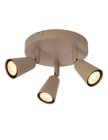 Lucide TIANA Spot sufitowy – Taupe – 3xGU10 – 25W – Metal 65901/13/41 - product 2