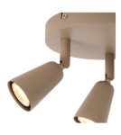 Lucide TIANA Spot sufitowy – Taupe – 3xGU10 – 25W – Metal 65901/13/41