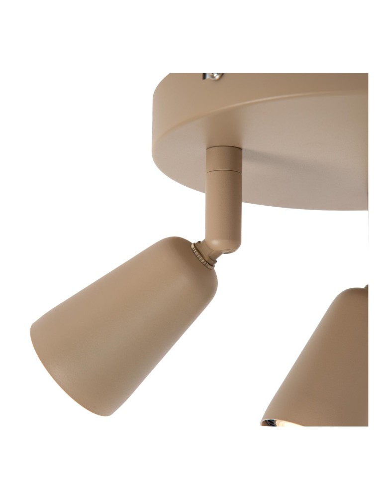 Lucide TIANA Spot sufitowy – Taupe – 3xGU10 – 25W – Metal 65901/13/41