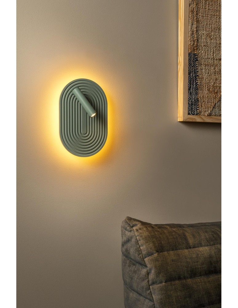 Lucide CARMINO Kinkiet – Zielony – LED – 14W – 2700K – Drewno 77292/12/33