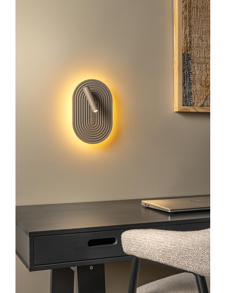 Lucide CARMINO Kinkiet – Taupe – LED – 14W – 2700K – Drewno 77292/12/41