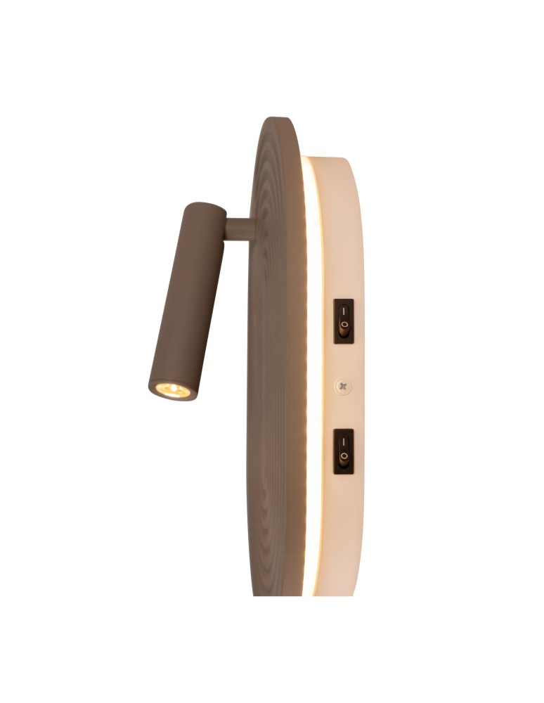 Lucide CARMINO Kinkiet – Taupe – LED – 14W – 2700K – Drewno 77292/12/41