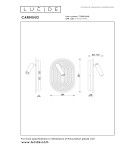 Lucide CARMINO Kinkiet – Taupe – LED – 14W – 2700K – Drewno 77292/12/41